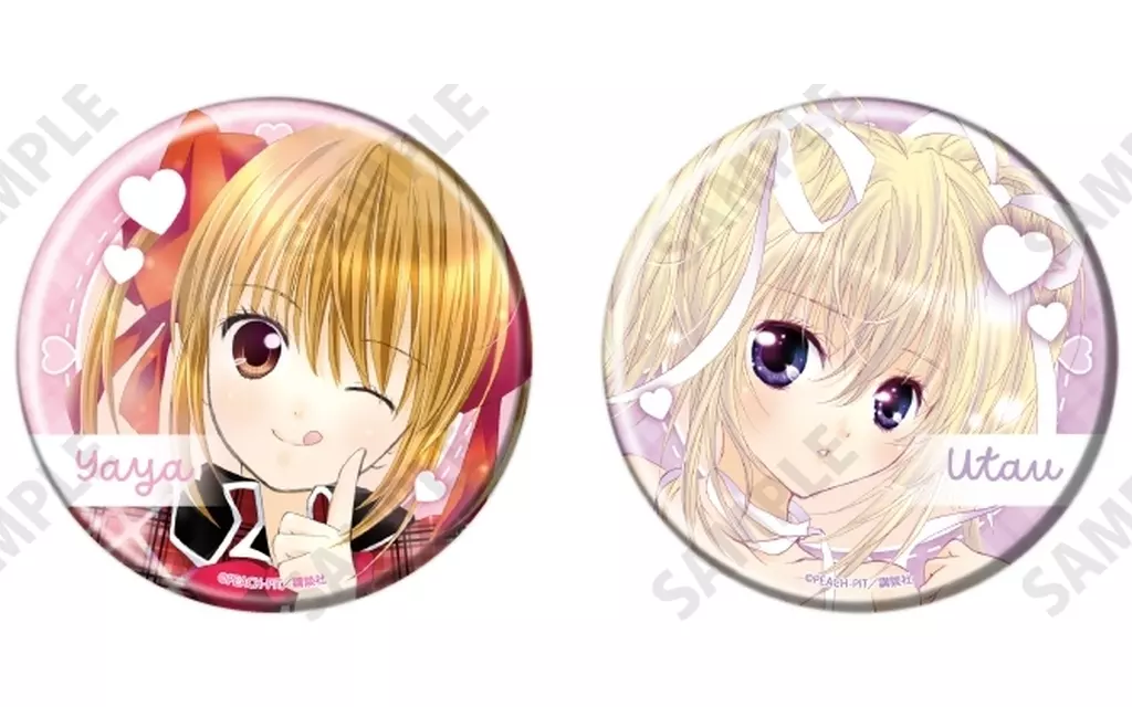 缶バッジ2個セット「しゅごキャラ!」20/やや&歌唄(公式イラスト) - AniSmile