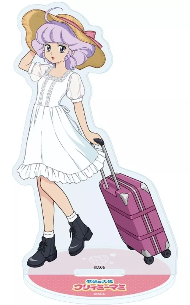 アクリルスタンド「魔法の天使クリィミーマミ」03/クリィミーマミA 旅行ver.(描き下ろしイラスト) - official product image | AniSmile