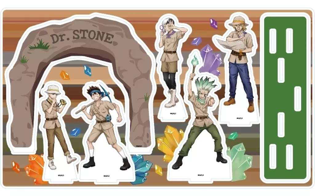 プレミアム アクリルジオラマプレート「Dr.STONE」04/探検家ver. 集合デザイン(描き下ろしイラスト) - AniSmile