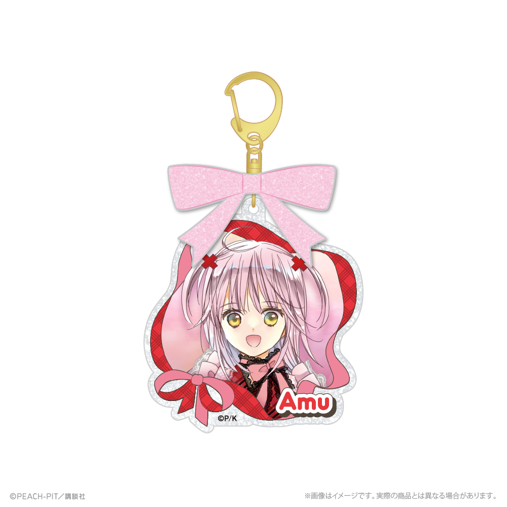 しゅごキャラ! リボン付きアクリルキーホルダー_日奈森あむ 花なり花やしき - AniSmile