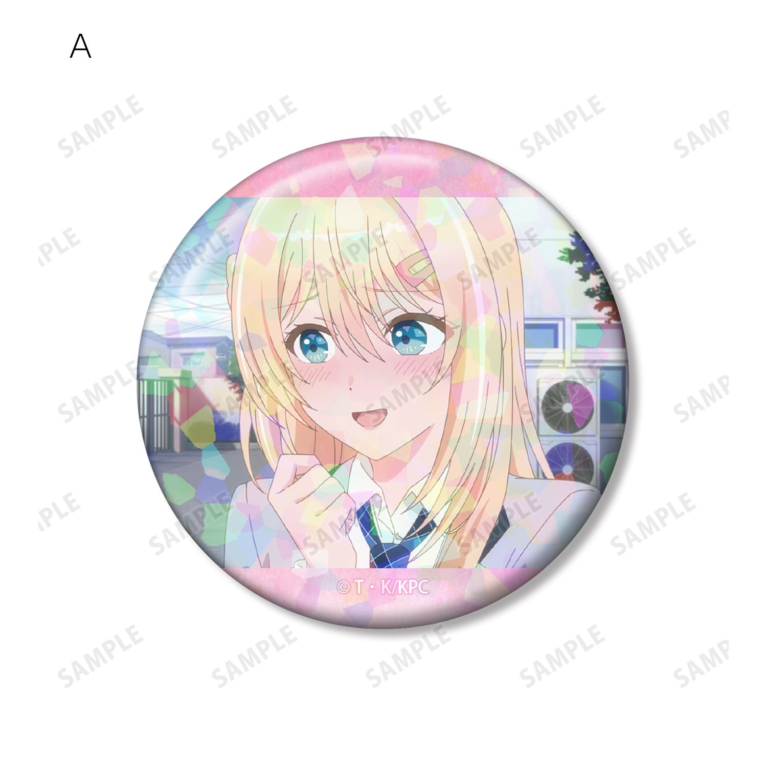 『クラスで2番目に可愛い女の子と友だちになった』 天海夕 ホログラム缶バッジ2個セット 画像 3 | AniSmile