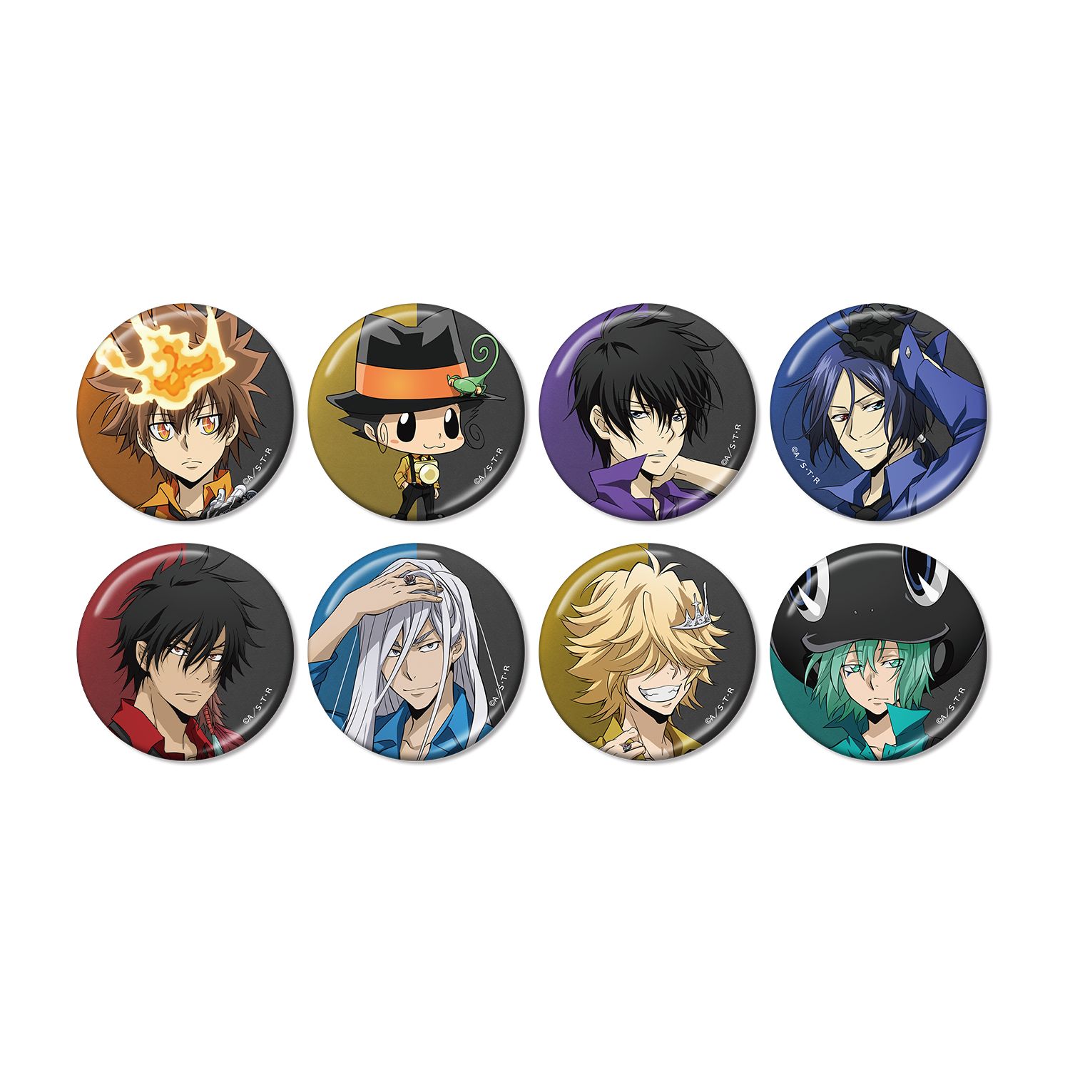 TVアニメ『家庭教師ヒットマンREBORN!』 描き下ろし カラーシャツver. トレーディングメタリック缶バッジ(単位/単品) - AniSmile