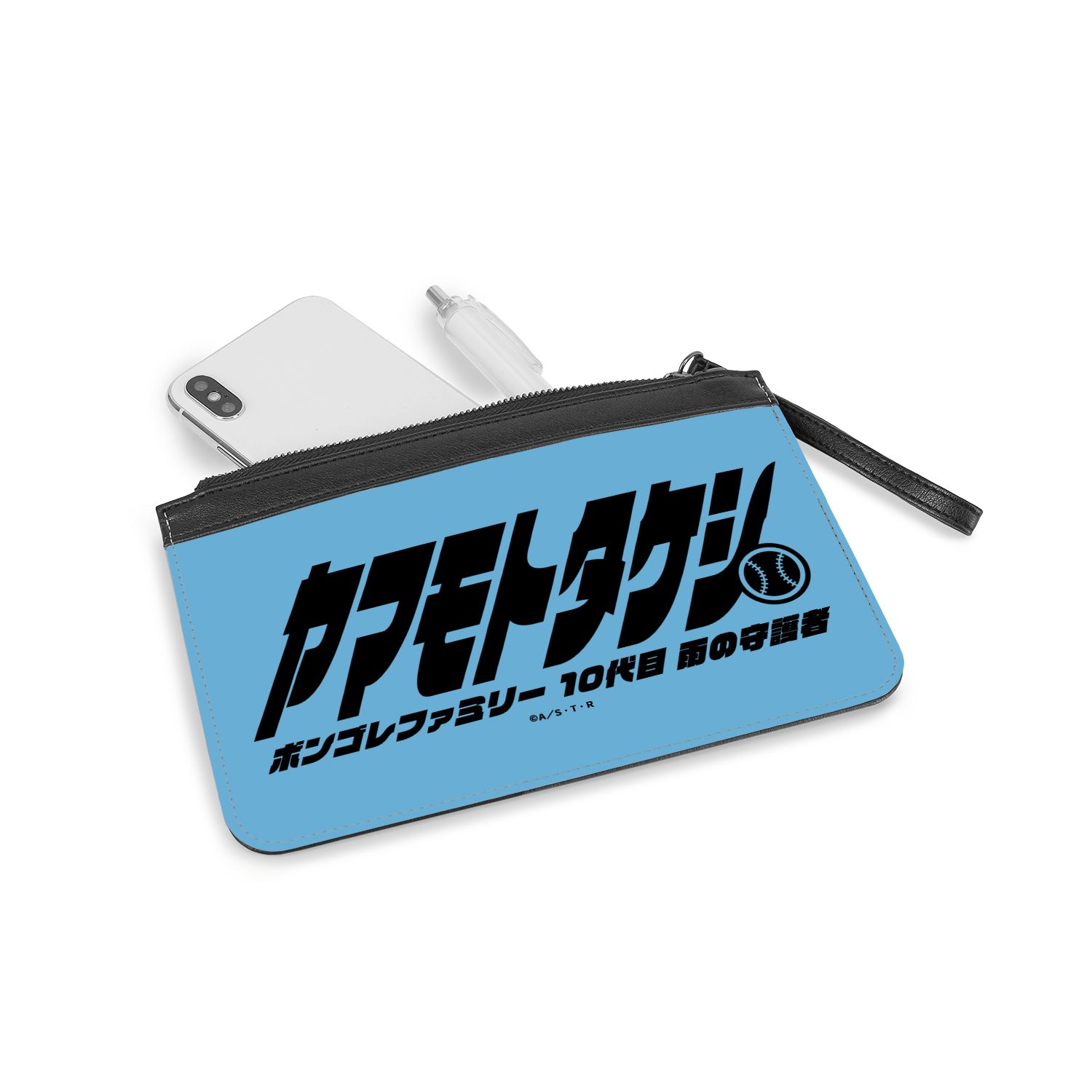 TVアニメ『家庭教師ヒットマンREBORN!』 山本 武 ar-Unity モチーフネームデザイン PUレザーフラットポーチ Image 4 | AniSmile