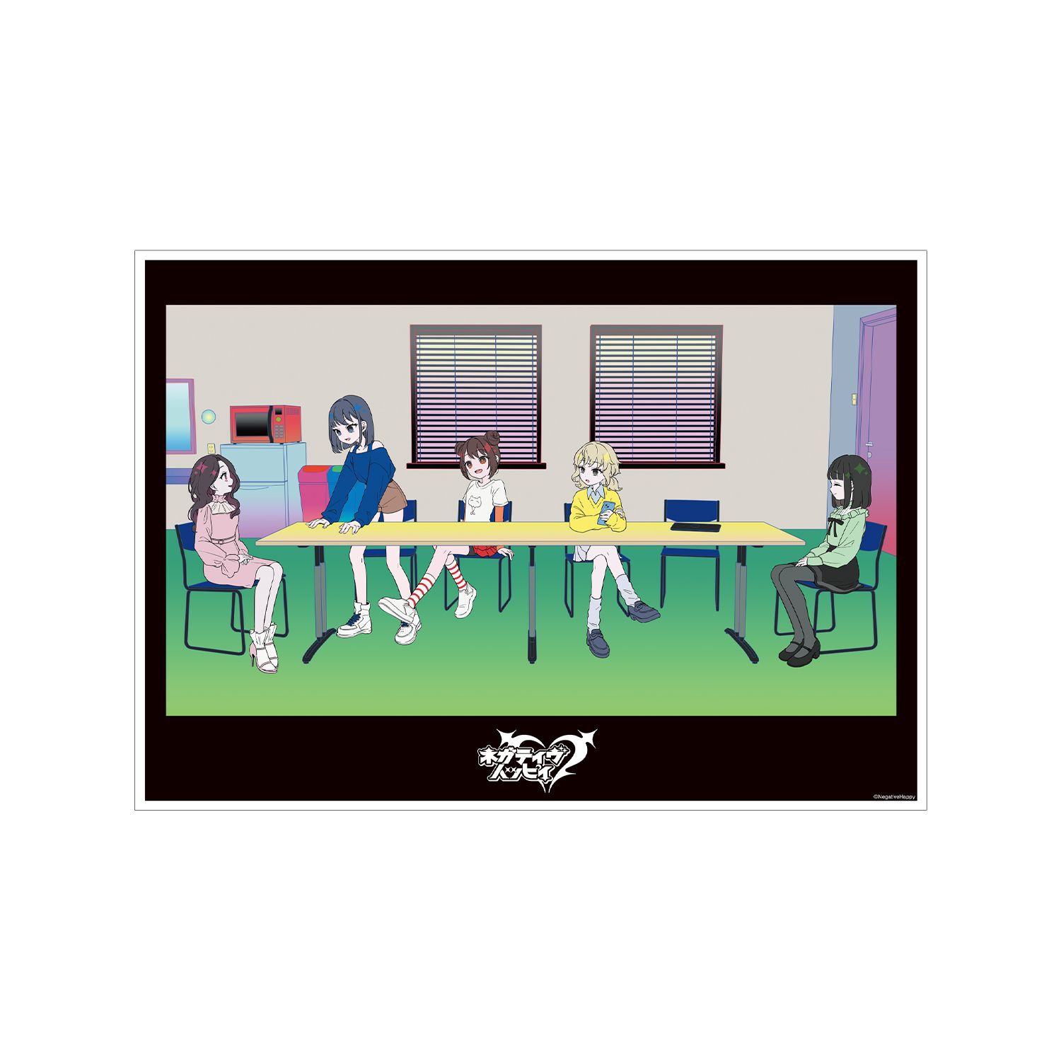 ネガティヴハッピィ A3マット加工ポスター ver.B - official product image | AniSmile