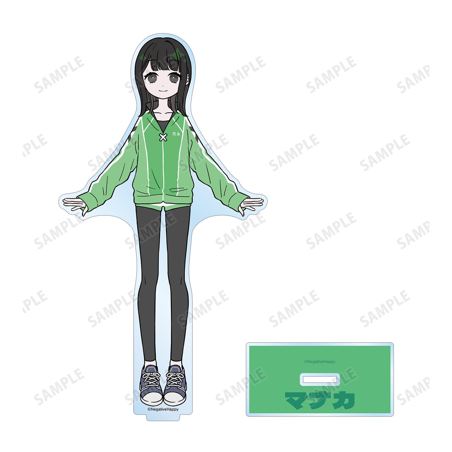 ネガティヴハッピィ マナカ ネガティヴver. BIGアクリルスタンド Image 2 | AniSmile
