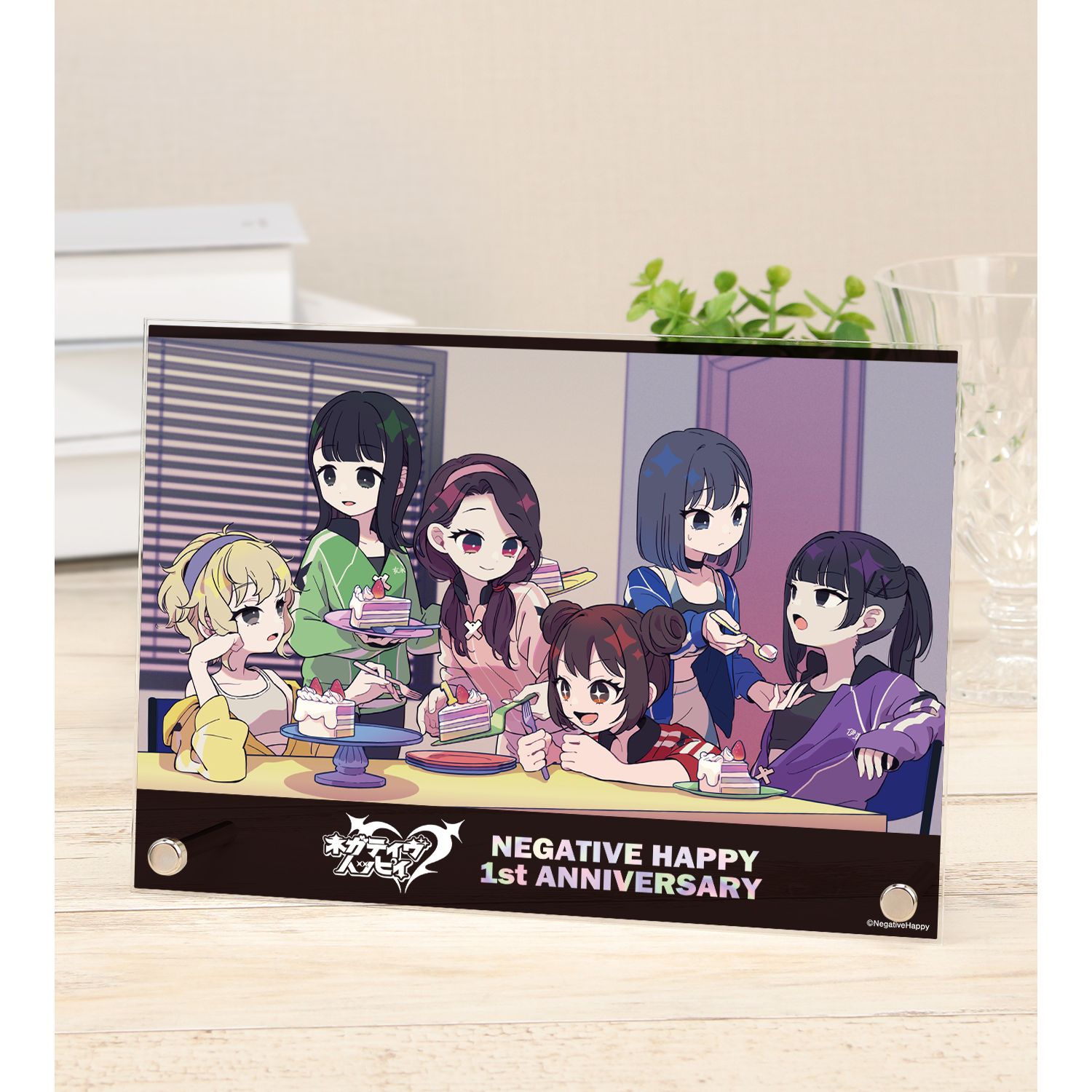 ネガティヴハッピィ 1周年記念 A5アクリルパネル - AniSmile