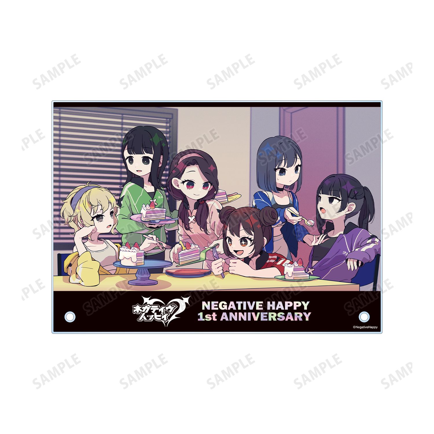 ネガティヴハッピィ 1周年記念 A5アクリルパネル 图片 5 | AniSmile