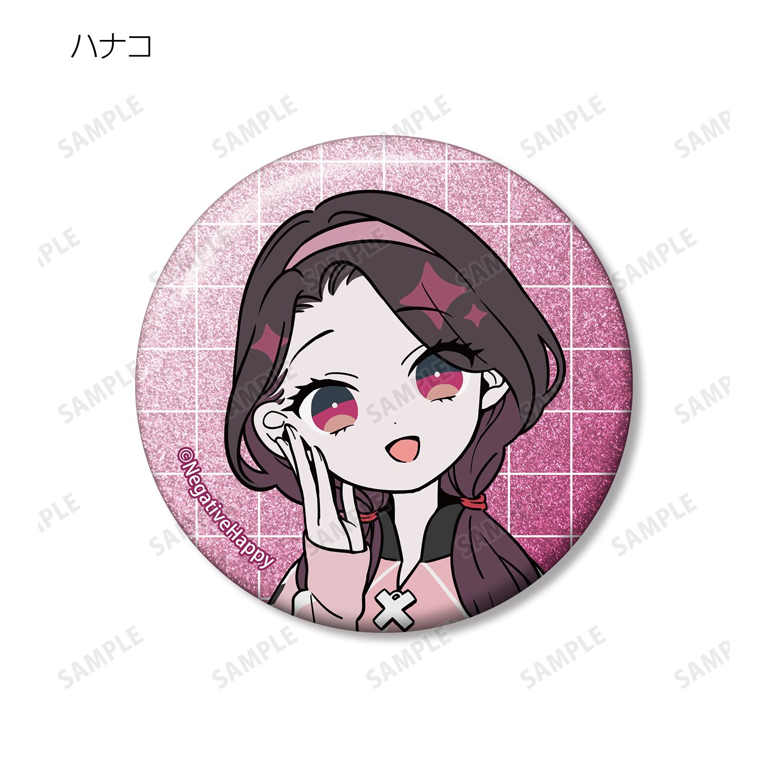ネガティヴハッピィ 描き下ろし トレーディング ネガティヴver. グリッター缶バッジ(単位/単品) Image 4 | AniSmile
