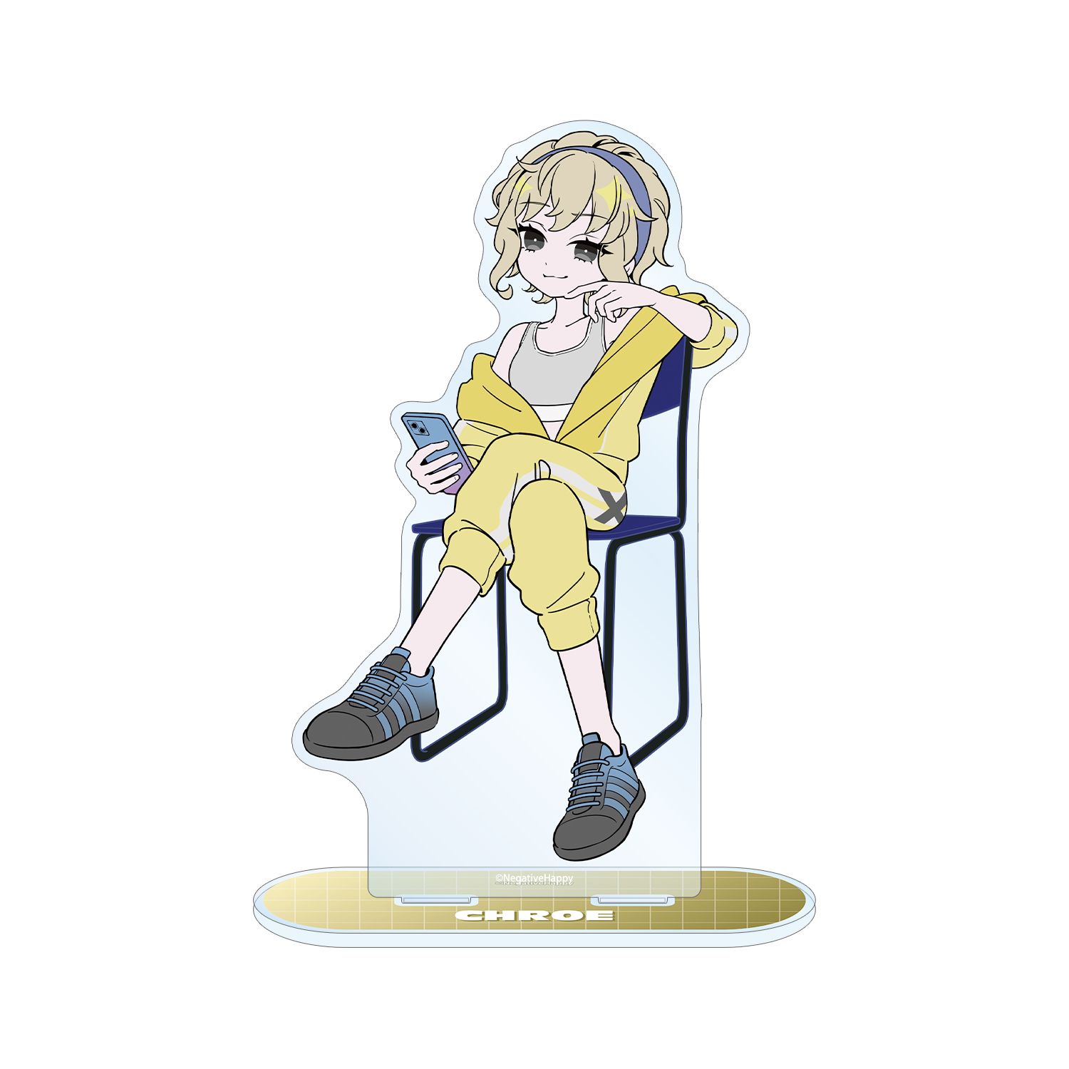 ネガティヴハッピィ 描き下ろし クロエ ネガティヴver. BIGアクリルスタンド - AniSmile