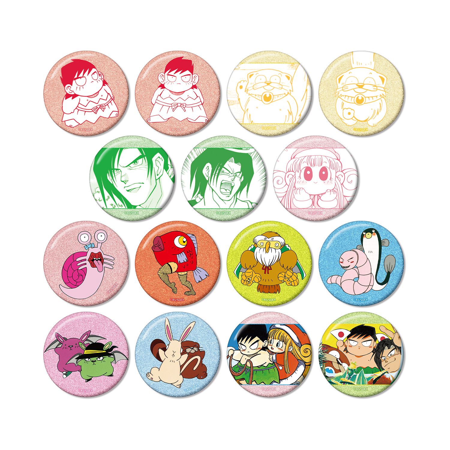 南国少年パプワくん トレーディンググリッター缶バッジ パプワ島ver.(単位/単品) - AniSmile