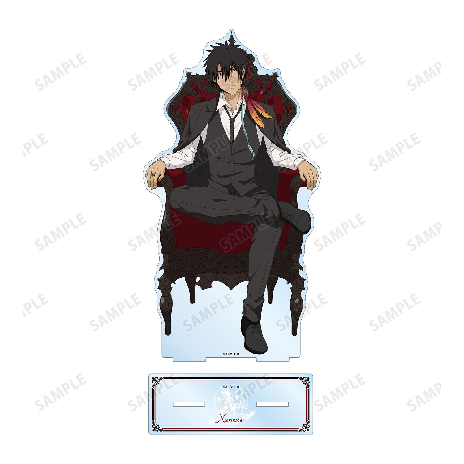 TVアニメ『家庭教師ヒットマンREBORN!』 描き下ろしイラスト XANXUS(10年後) 玉座ver. 特大アクリルスタンド Image 3 | AniSmile