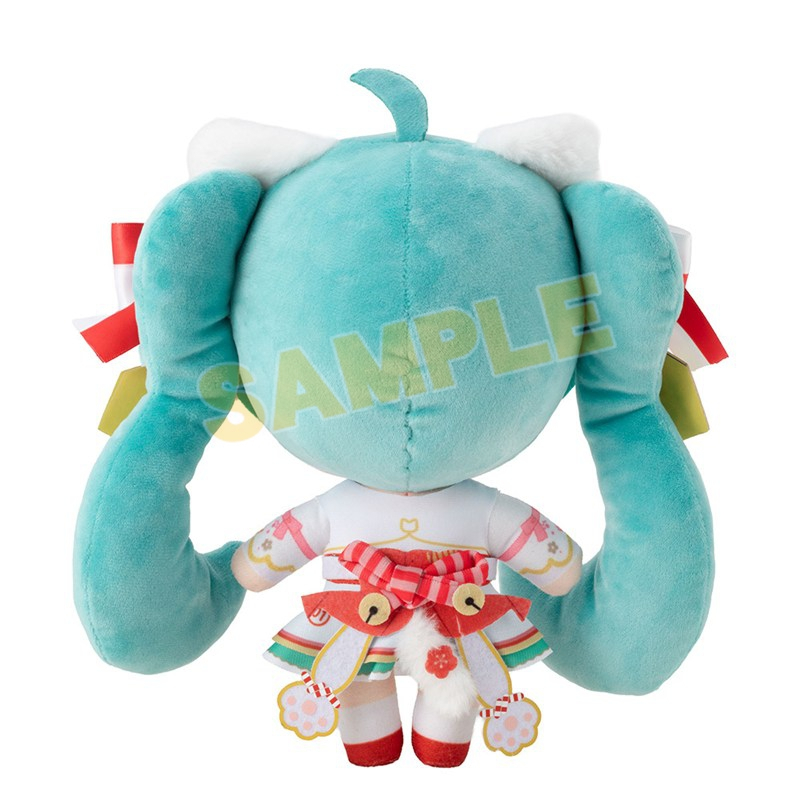 「初音ミク×招き猫」初音ミク 白猫 ぬいぐるみ スタンダード Art by らっす 图片 2 | AniSmile