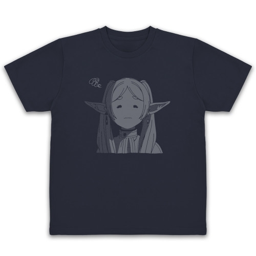 葬送のフリーレン フリーレン フェイス ドライTシャツ すごく嫌そうな顔Ver./NAVY- - AniSmile
