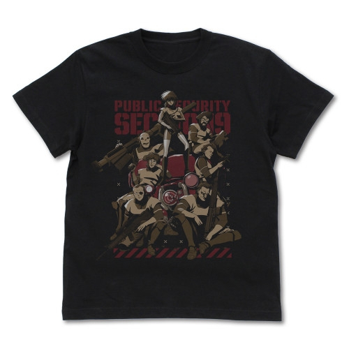 攻殻機動隊 THE GHOST IN THE SHELL 公安9課 Tシャツ/BLACK-M 图片 2 | AniSmile
