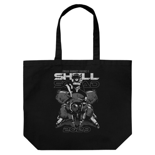 攻殻機動隊 THE GHOST IN THE SHELL 素子とフチコマ ラージトート/BLACK - 官方商品图片 | AniSmile