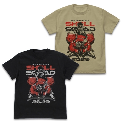攻殻機動隊 THE GHOST IN THE SHELL 素子とフチコマ Tシャツ/BLACK-S - official product image | AniSmile