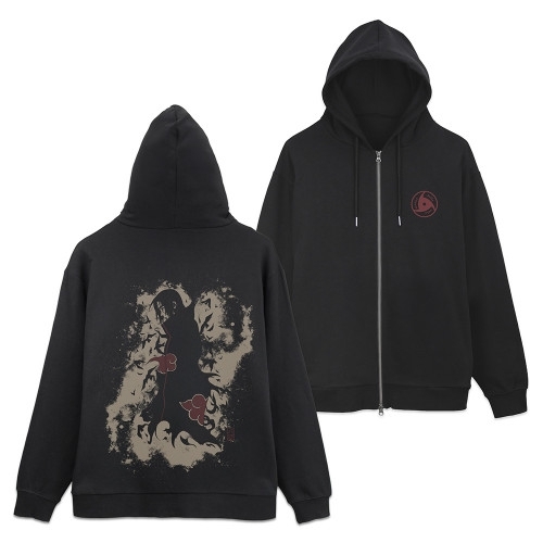NARUTO-ナルト- 疾風伝 うちはイタチ ジップパーカー/BLACK-L - 官方商品图片 | AniSmile