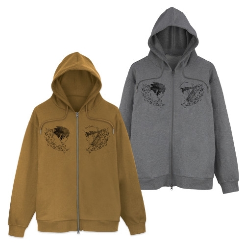 ナルト&サスケ ジップパーカー/MIX GRAY-L - official product image | AniSmile