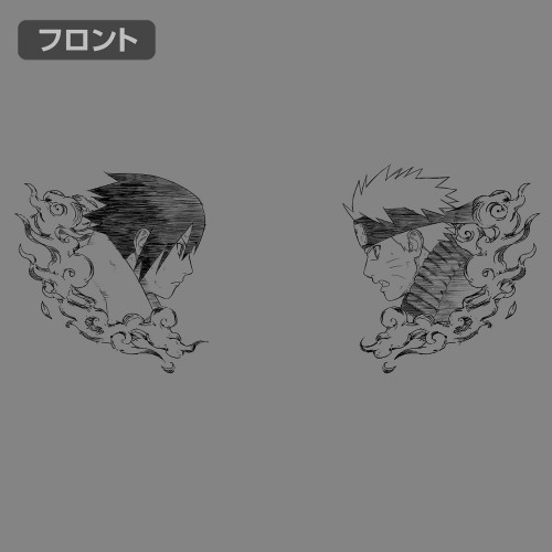 ナルト&サスケ ジップパーカー/MIX GRAY-L Image 3 | AniSmile