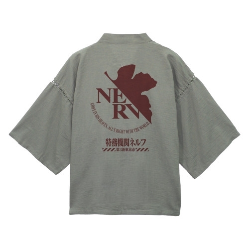 EVANGELION NERV 甚平/利休鼠-大(XL~XXL) 画像 2 | AniSmile