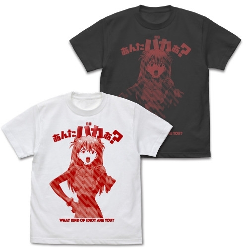 EVANGELION アスカ 「あんたバカぁ?」 Tシャツ/WHITE-L - AniSmile
