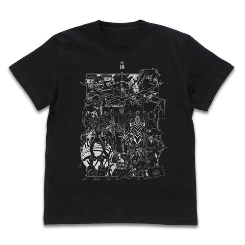 EVANGELION 『新世紀エヴァンゲリオン』全使徒 Tシャツ/BLACK-XL 画像 2 | AniSmile