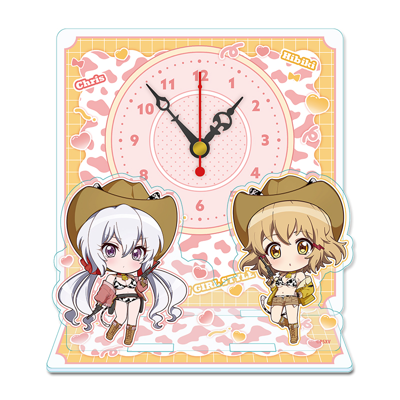 戦姫絶唱シンフォギアXV ぷちちょこミニアクリル置時計【立花 響&雪音クリス】カウガールver. - AniSmile