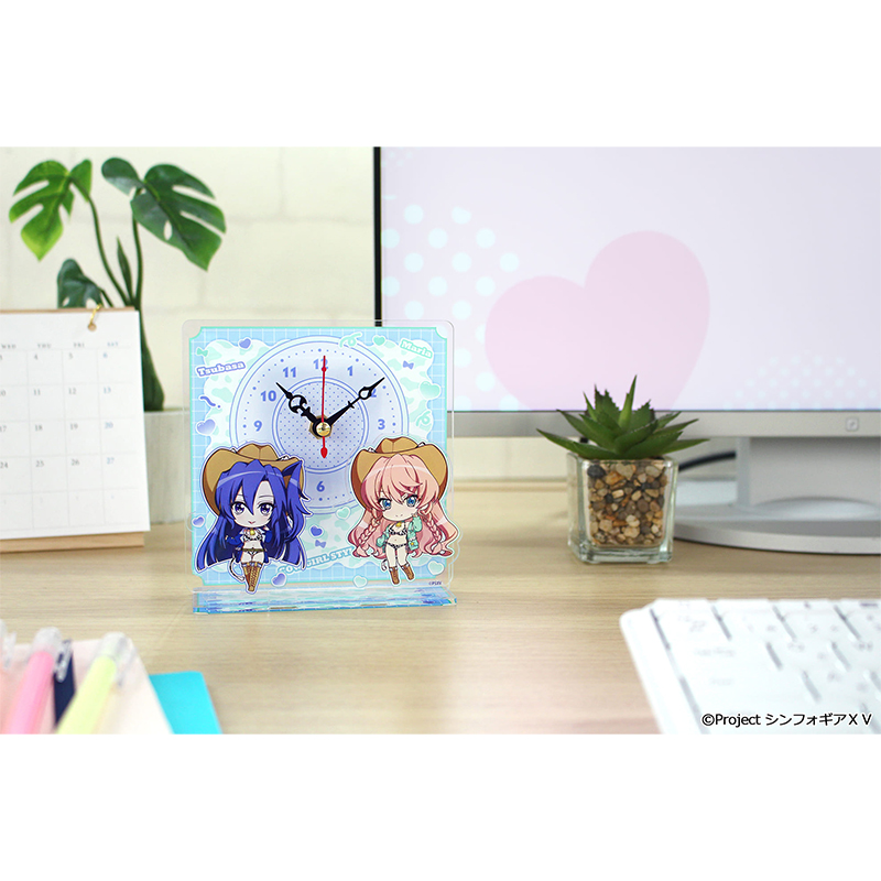 戦姫絶唱シンフォギアXV ぷちちょこミニアクリル置時計【風鳴 翼&マリア・カデンツァヴナ・イヴ】カウガールver. 画像 3 | AniSmile