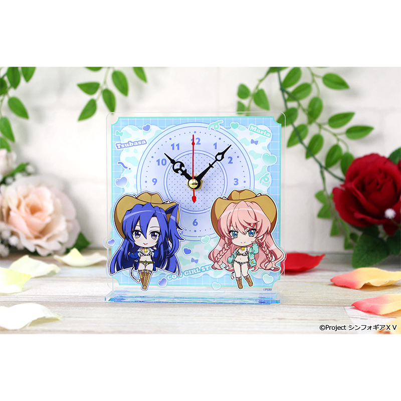戦姫絶唱シンフォギアXV ぷちちょこミニアクリル置時計【風鳴 翼&マリア・カデンツァヴナ・イヴ】カウガールver. 画像 2 | AniSmile