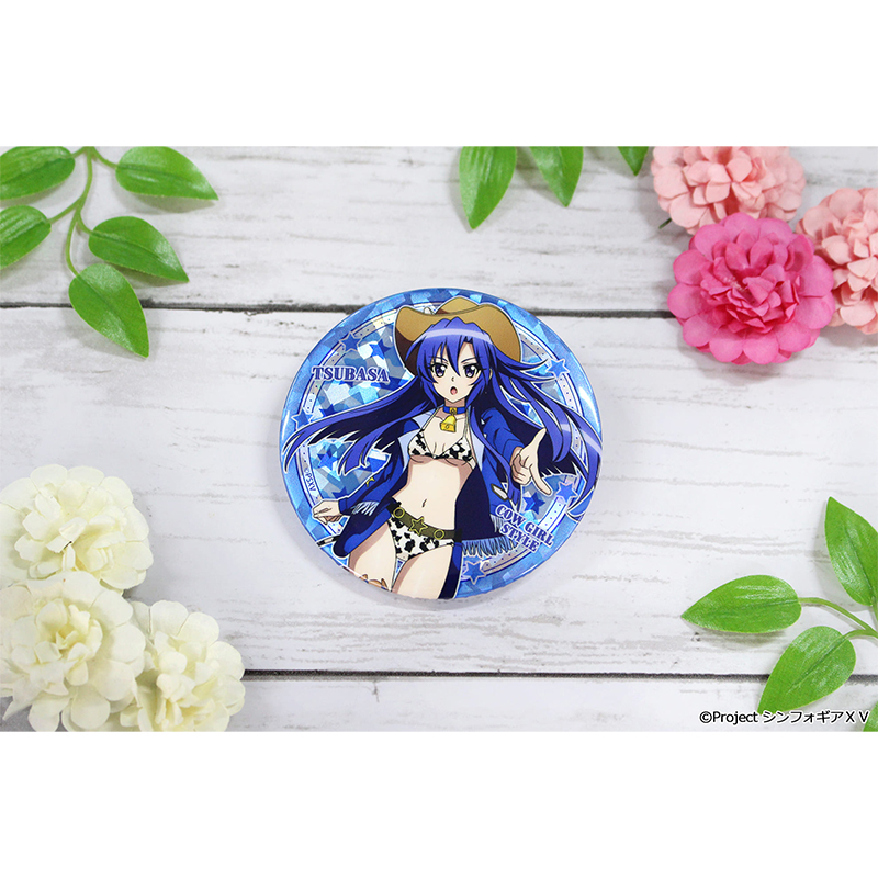 戦姫絶唱シンフォギアXV 描き下ろし キラキラBIG缶バッジ【風鳴 翼】カウガールver. - AniSmile
