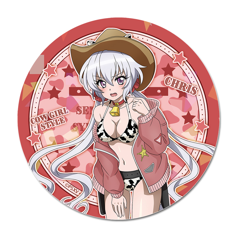 戦姫絶唱シンフォギアXV 描き下ろし キラキラBIG缶バッジ【雪音クリス】カウガールver. 画像 2 | AniSmile