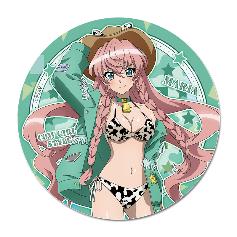 戦姫絶唱シンフォギアXV 描き下ろし キラキラBIG缶バッジ【マリア・カデンツァヴナ・イヴ】カウガールver. - AniSmile