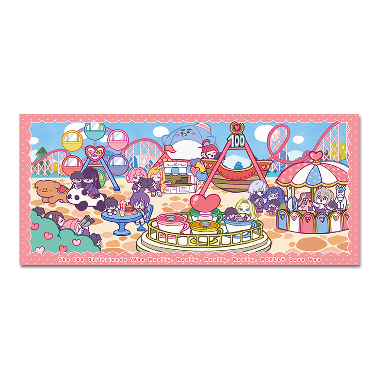 君のことが大大大大大好きな100人の彼女 スポーツタオル【遊園地】 - official product image | AniSmile