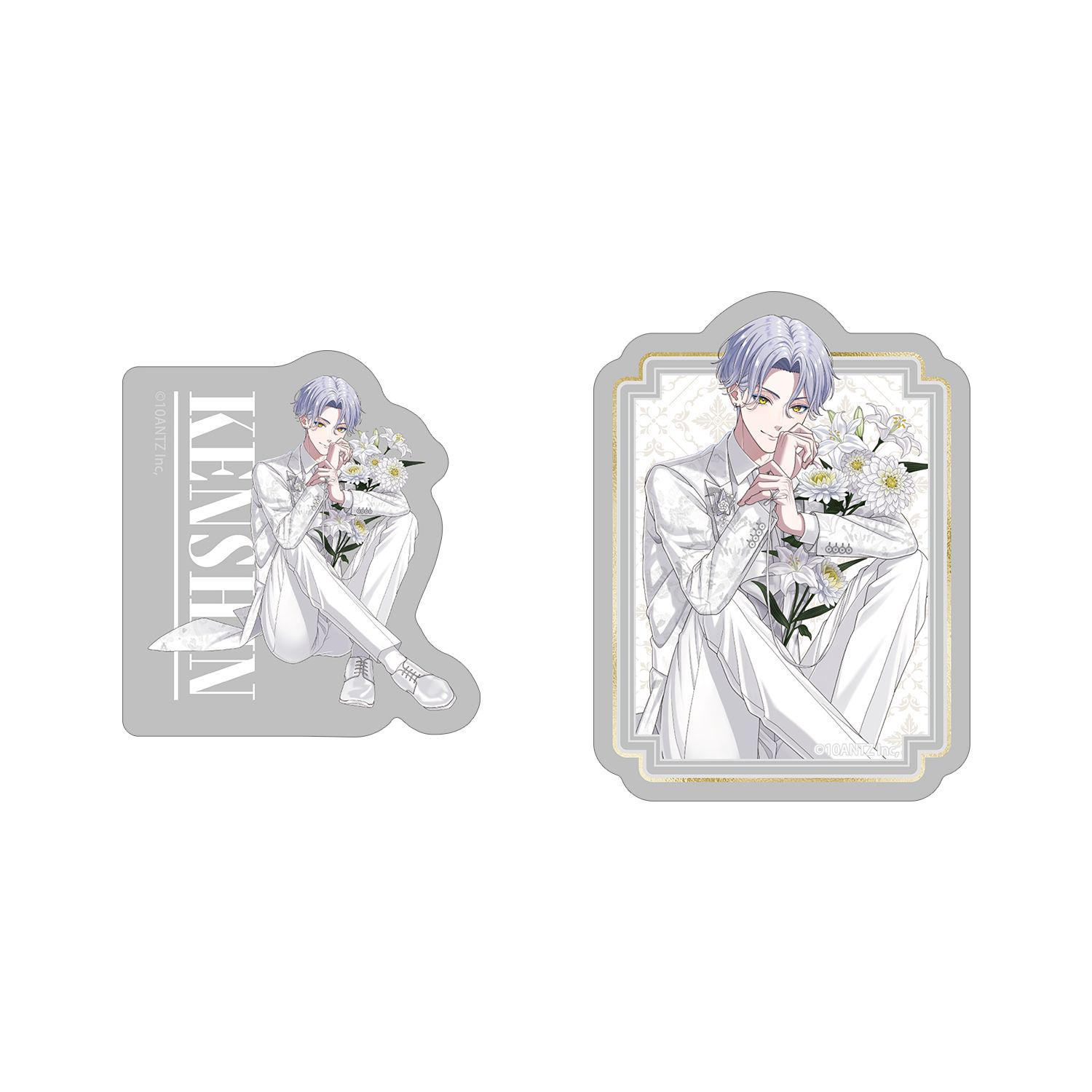 戦国 A LIVE 描き下ろし 上杉 謙信 3周年衣装ver. ダイカットステッカー2個セット - AniSmile