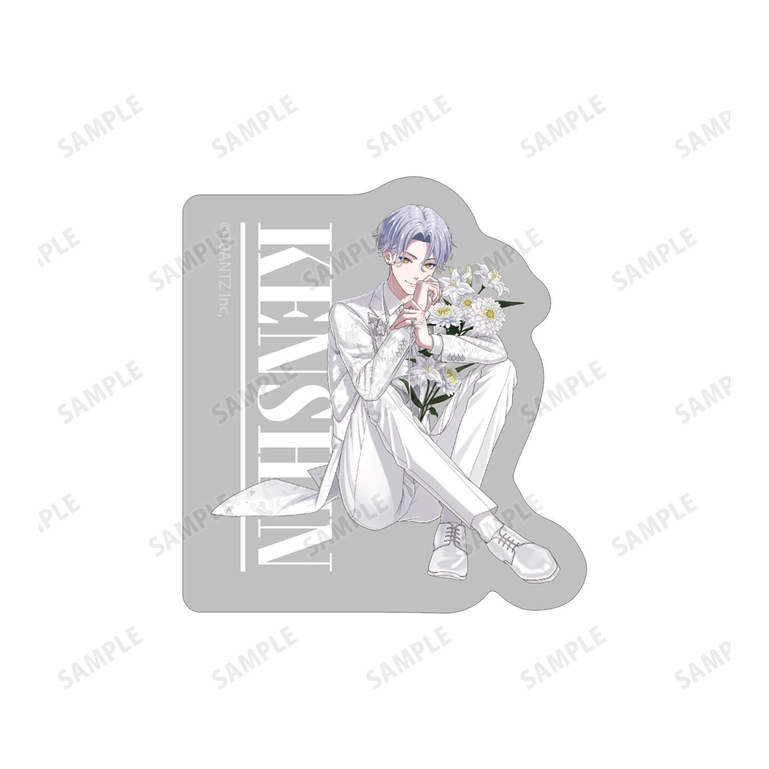 戦国 A LIVE 描き下ろし 上杉 謙信 3周年衣装ver. ダイカットステッカー2個セット 图片 3 | AniSmile