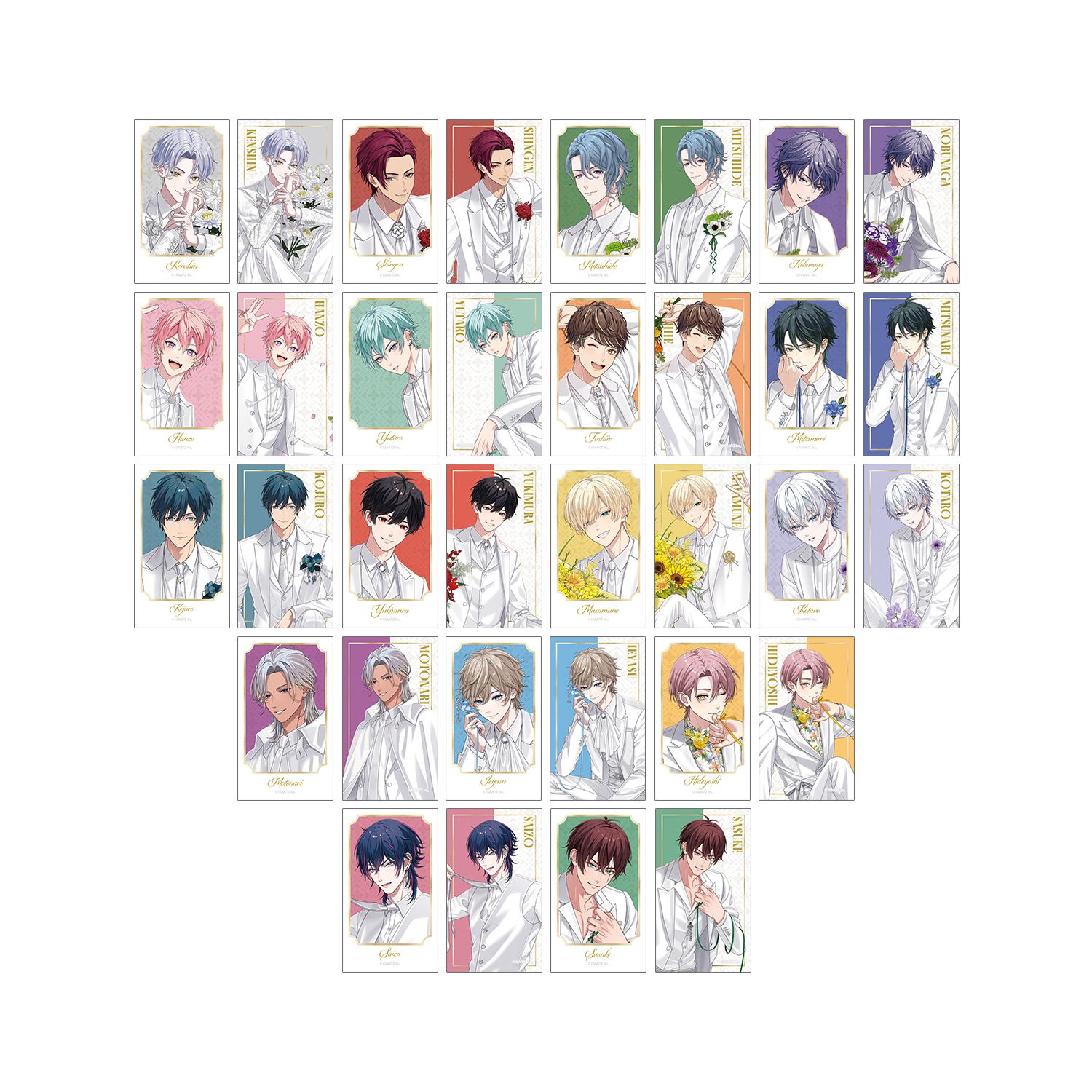 戦国 A LIVE 描き下ろし 3周年衣装ver. トレーディングイラストカード2枚セット(単位/単品) - AniSmile