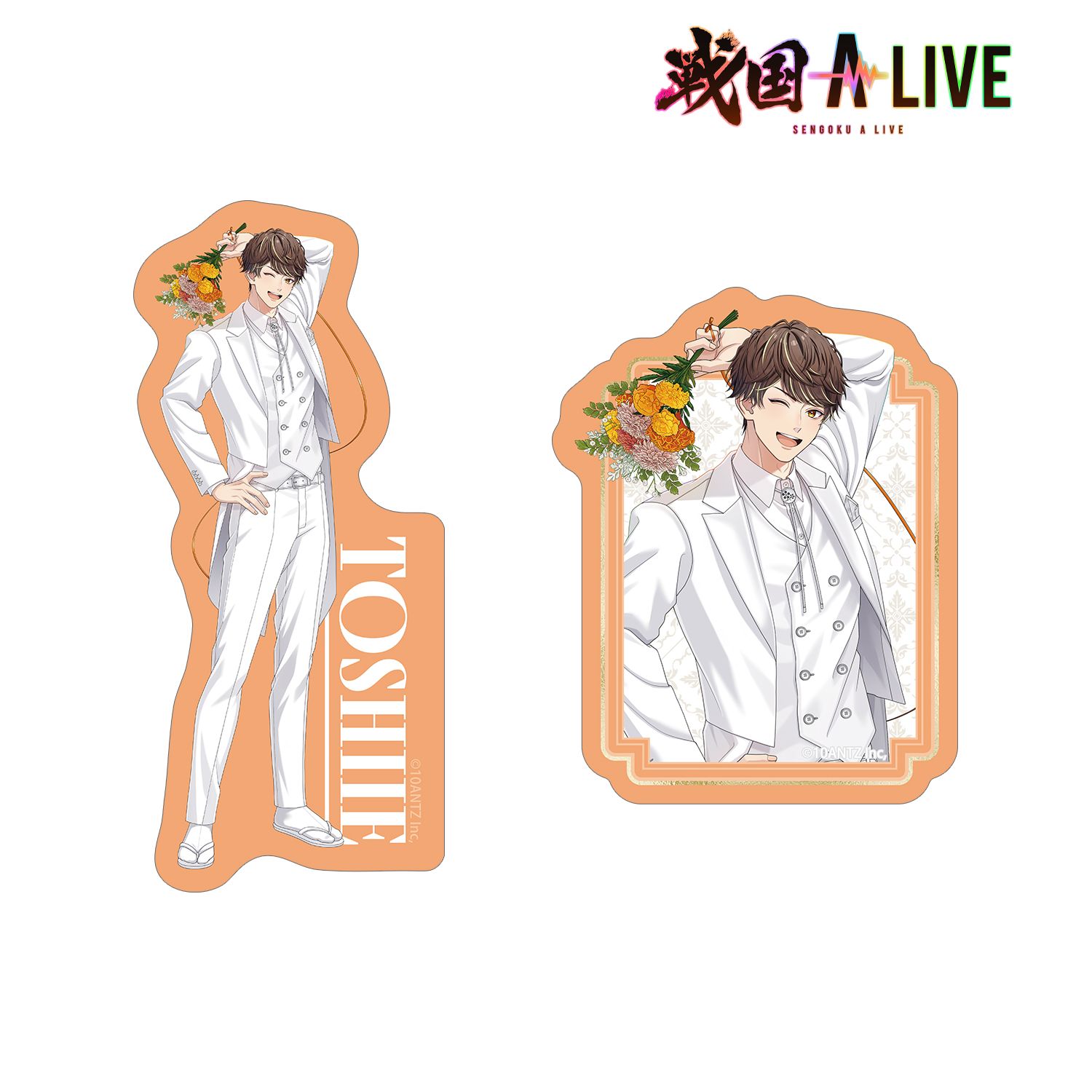 戦国 A LIVE 描き下ろし 前田 利家 3周年衣装ver. ダイカットステッカー2個セット 画像 2 | AniSmile