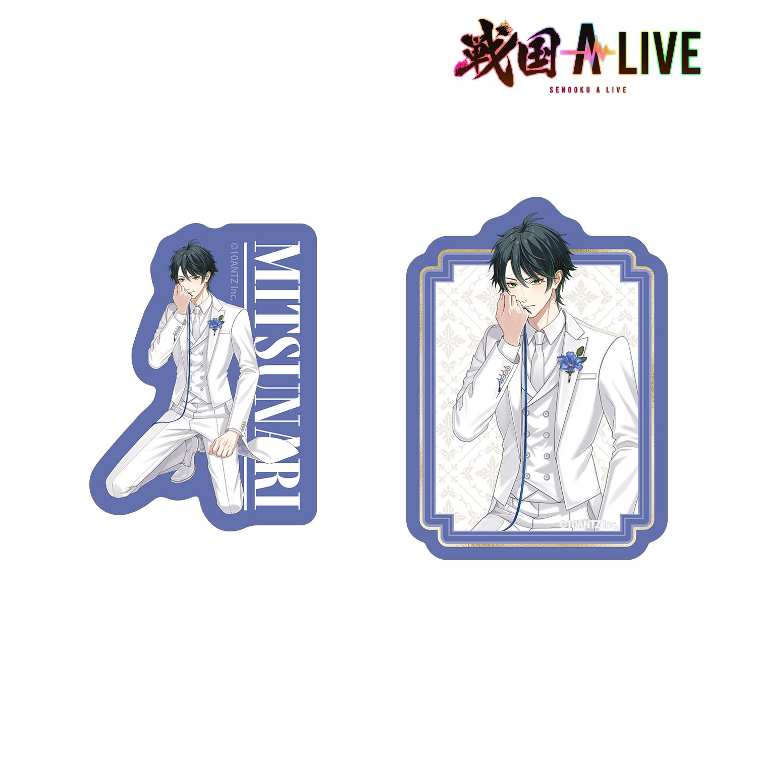 戦国 A LIVE 描き下ろし 石田 三成 3周年衣装ver. ダイカットステッカー2個セット Image 2 | AniSmile