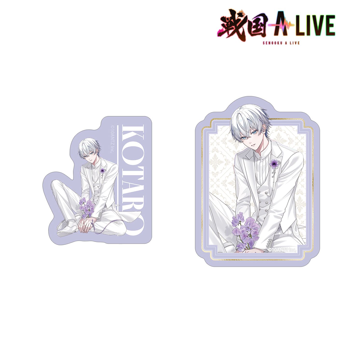 戦国 A LIVE 描き下ろし 風魔 小太郎 3周年衣装ver. ダイカットステッカー2個セット Image 2 | AniSmile