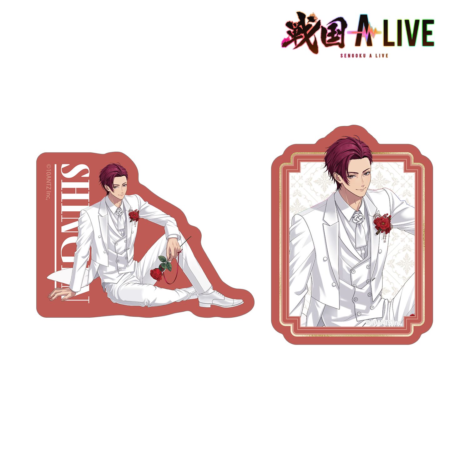 戦国 A LIVE 描き下ろし 武田 信玄 3周年衣装ver. ダイカットステッカー2個セット 图片 6 | AniSmile