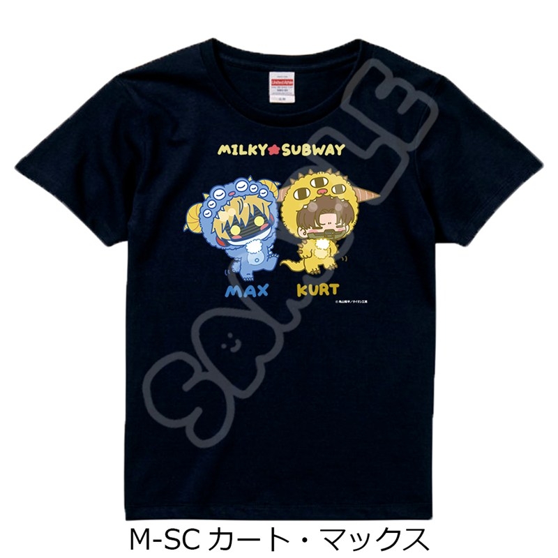 アニメ『銀河特急 ミルキー☆サブウェイ』 Tシャツ(mochocho第2弾) M-SC(カート・マックス) ブラック Lサイズ - AniSmile