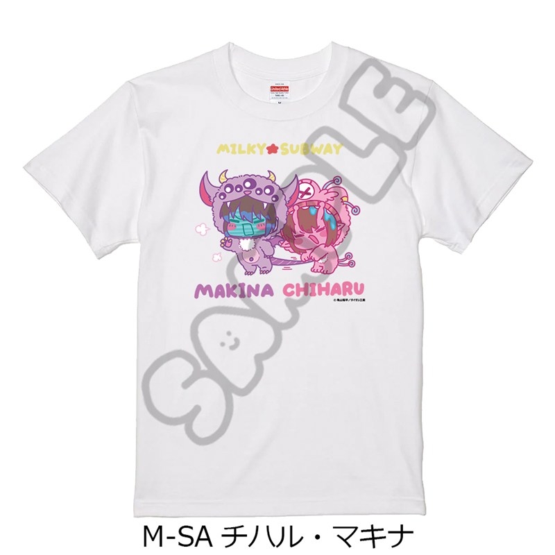 アニメ『銀河特急 ミルキー☆サブウェイ』 Tシャツ(mochocho第2弾) M-SA(チハル・マキナ) ホワイト XLサイズ - AniSmile