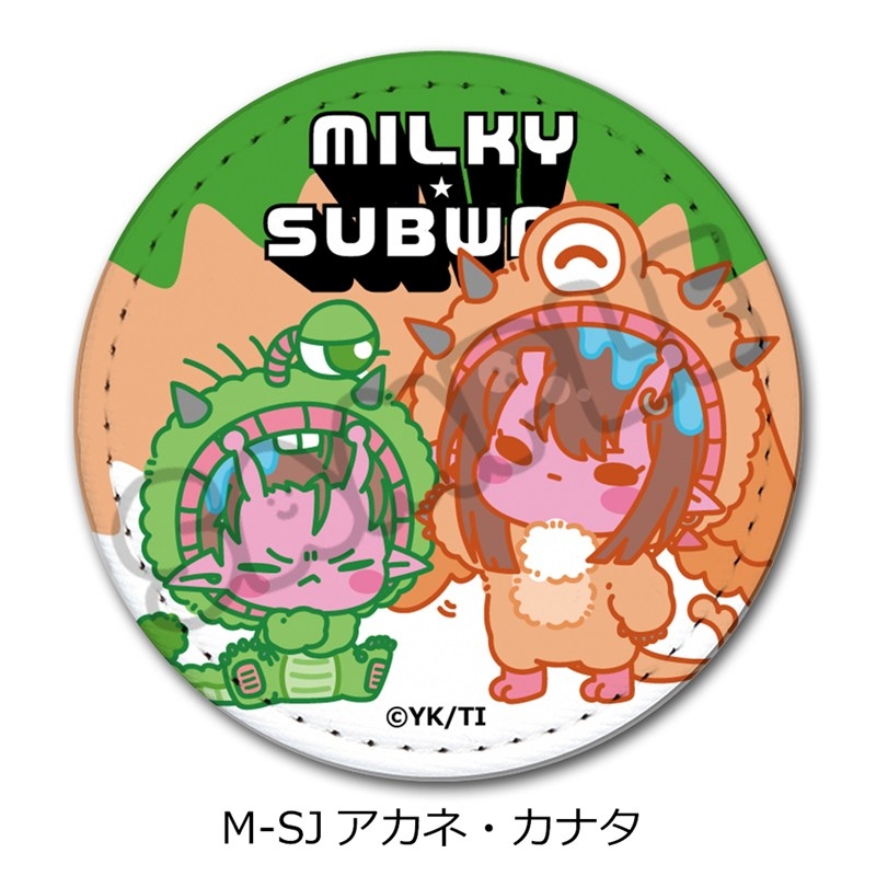 アニメ『銀河特急 ミルキー☆サブウェイ』 レザーバッジ(丸形)(mochocho第2弾) M-SJ(アカネ・カナタ) - AniSmile