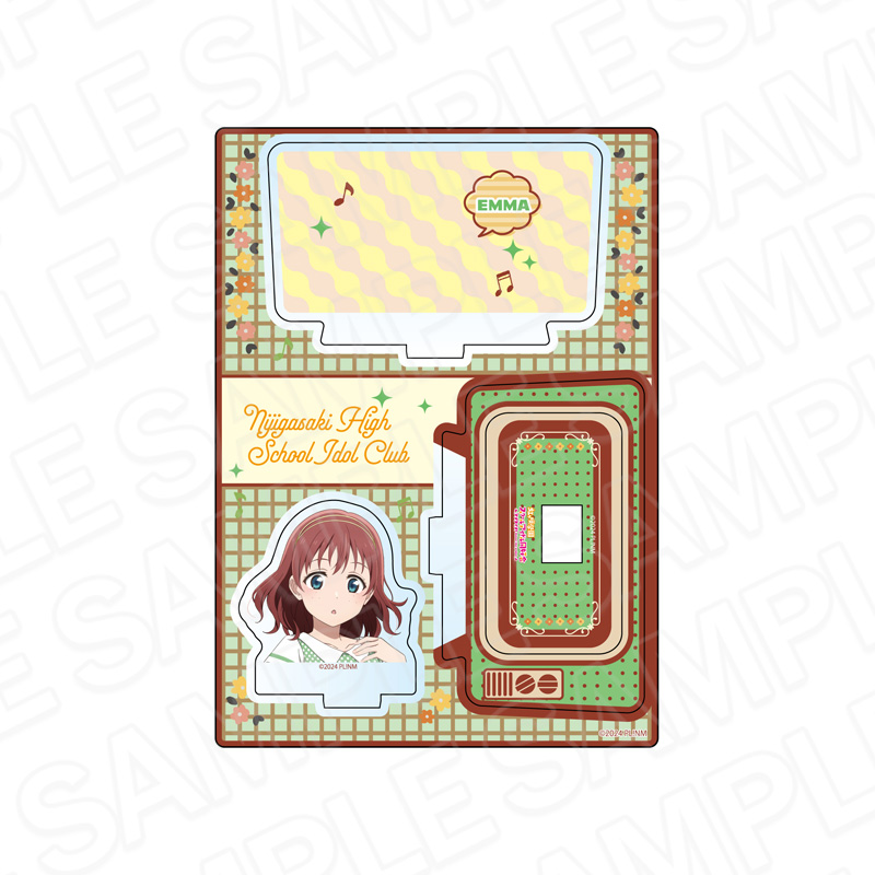 ラブライブ!虹ヶ咲学園スクールアイドル同好会 レイヤーアクリルスタンド エマ・ヴェルデ ニジガクレトロ ver. - AniSmile
