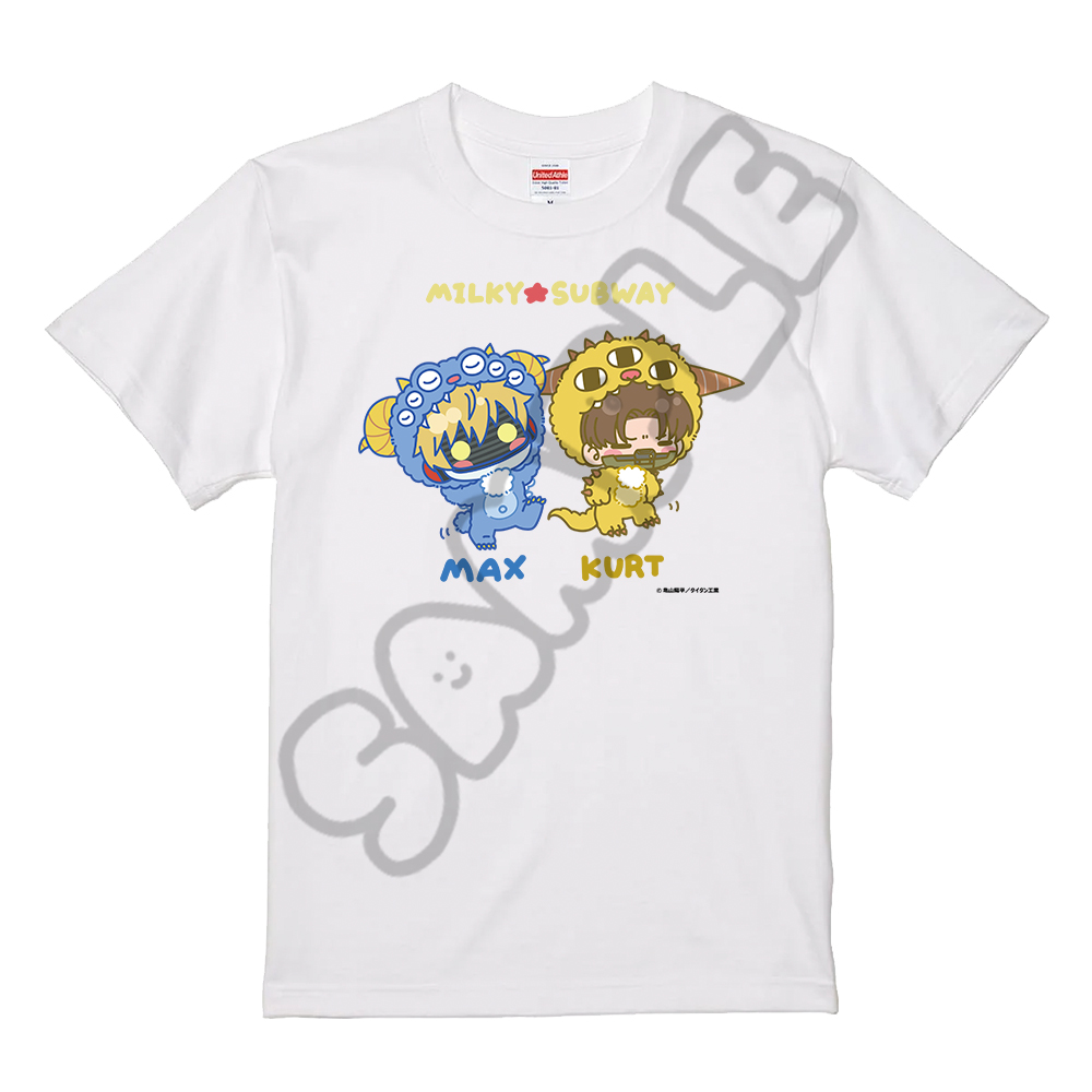 アニメ『銀河特急 ミルキー☆サブウェイ』 Tシャツ(mochocho第2弾) M-SC(カート・マックス) ホワイト Sサイズ Image 3 | AniSmile
