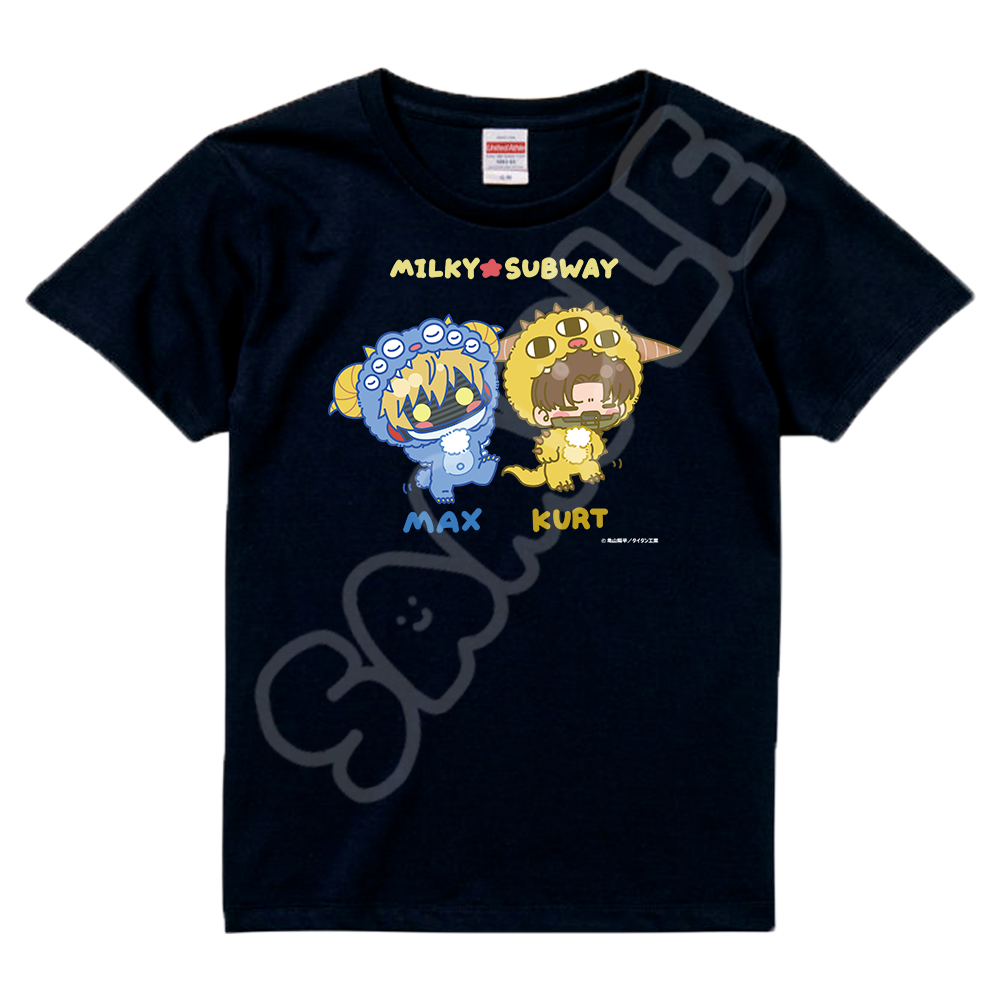 アニメ『銀河特急 ミルキー☆サブウェイ』 Tシャツ(mochocho第2弾) M-SC(カート・マックス) ブラック Sサイズ 画像 3 | AniSmile