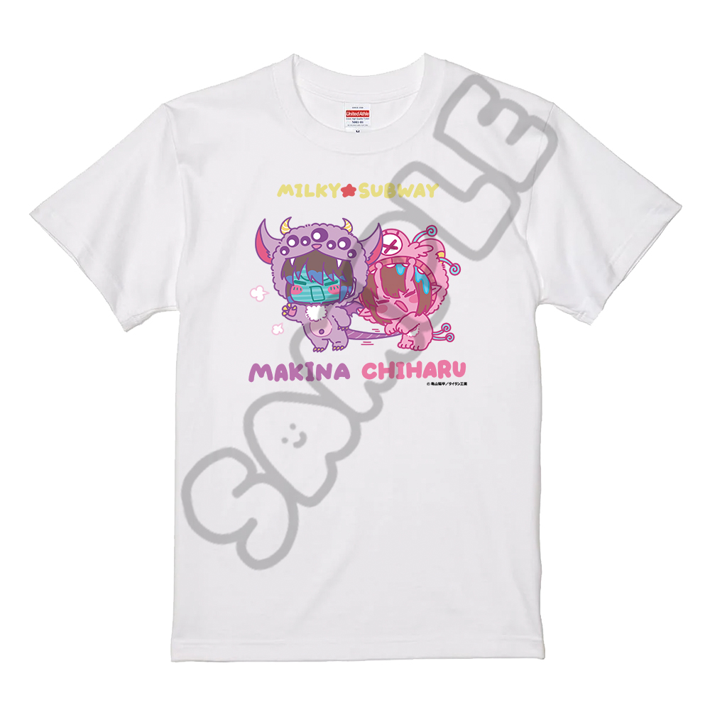 アニメ『銀河特急 ミルキー☆サブウェイ』 Tシャツ(mochocho第2弾) M-SA(チハル・マキナ) ホワイト Sサイズ 画像 3 | AniSmile