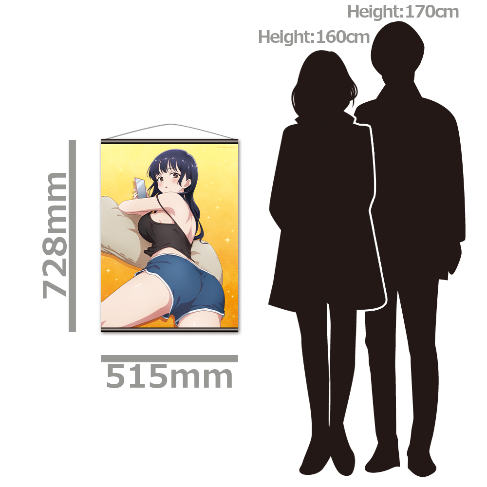僕の心のヤバイやつ B2タペストリー 山田杏奈 部屋着ver. - official product image | AniSmile