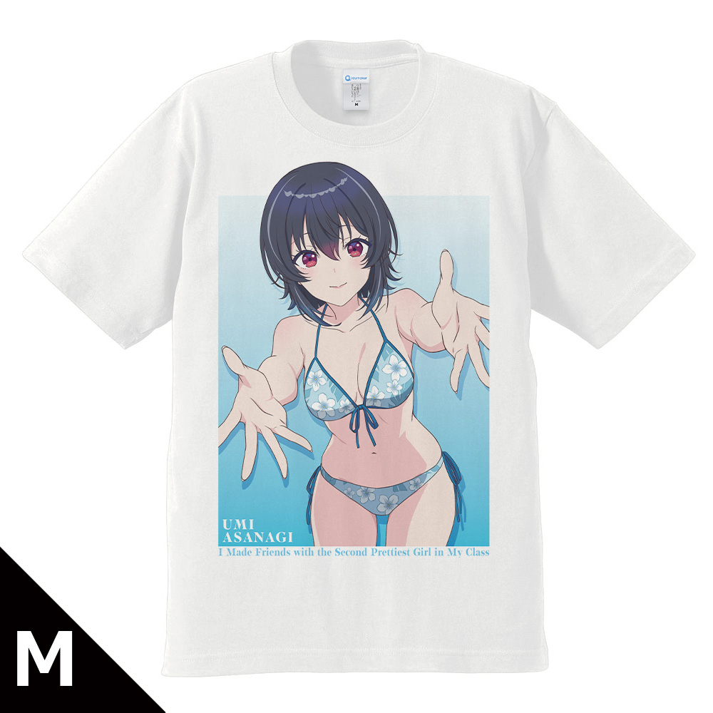 クラスで2番目に可愛い女の子と友だちになった Tシャツ 朝凪海 水着ver. Mサイズ Image 5 | AniSmile
