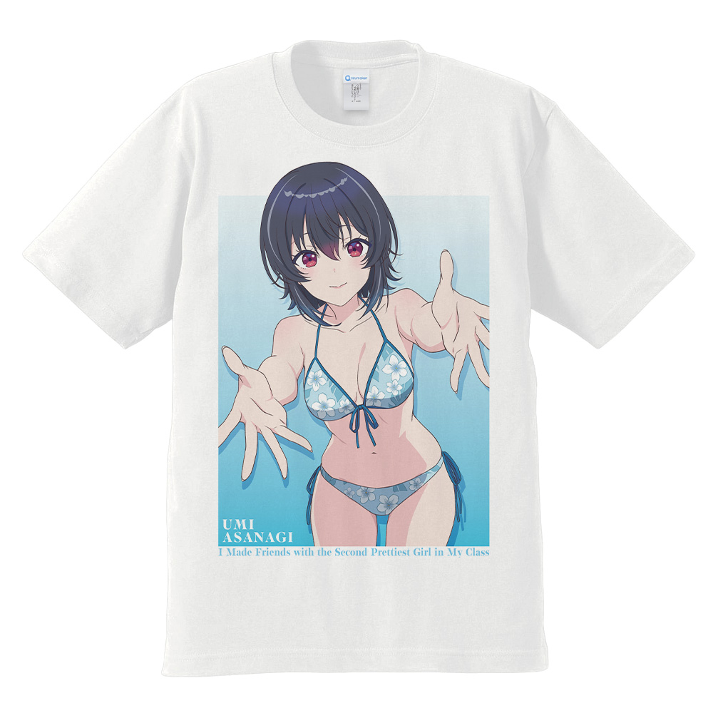 クラスで2番目に可愛い女の子と友だちになった Tシャツ 朝凪海 水着ver. Mサイズ Image 4 | AniSmile
